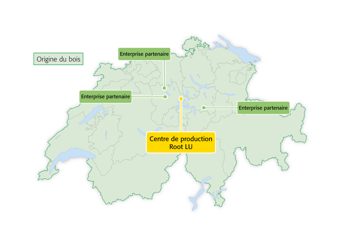 STRATTURA Planches juxtaposées, Origine du bois